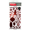 American Crafts - Thickers - Tinsel Accents - Foil Chipboard Stickers - Cherry, CLEARANCE
