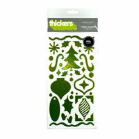American Crafts - Thickers - Tinsel Accents - Foil Chipboard Stickers - Cricket, CLEARANCE