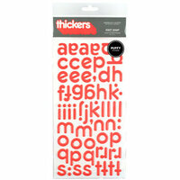 American Crafts - Puffy Thickers - City Slicker Letter Stickers - Chit Chat - Grapefruit