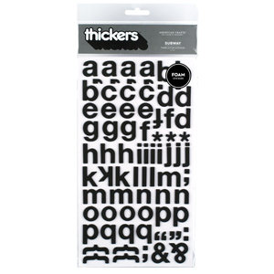 American Crafts - Foam Thickers - Subway - Black, CLEARANCE
