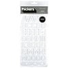 American Crafts - Fabric Chipboard Thickers - Dolce - White