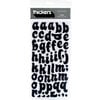 American Crafts - Thickers - Chipboard Glitter Letter Stickers - Tiara - Black, CLEARANCE