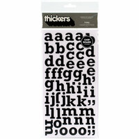 American Crafts - Thickers - Chipboard Alphabet Stickers - Typo - Black, CLEARANCE