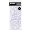 American Crafts - Thickers - Patterned Chipboard Shape Stickers - Venus Accents - White