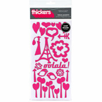 American Crafts - Thickers - Patterned Chipboard Shape Stickers - Venus Accents - Taffy