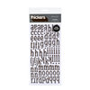American Crafts - Thickers - Glossy Chipboard Alphabet Stickers - Nutmeg - Chestnut, CLEARANCE