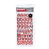 American Crafts - Thickers - Foil Chipboard Alphabet Stickers - Cinnamon - Pomegranate, CLEARANCE