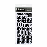 American Crafts - Thickers - Chipboard Alphabet Stickers - Rocketeer - Black, BRAND NEW