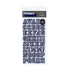 American Crafts - Thickers - Flocked Chipboard Alphabet Stickers - Letterman - Sapphire, CLEARANCE