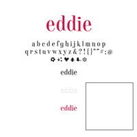American Crafts - Trademark Rub On Transfers - Eddie - Lowercase - White, CLEARANCE