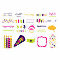 American Crafts - MiniMarks - Rub-On Transfers - Celebration - Book 4 Color, CLEARANCE
