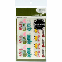 American Crafts - Craft Fair Collection - Minimarks Rub Ons - Berry Special Phrases - Color