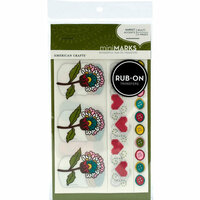 American Crafts - Craft Fair Collection - Minimarks Rub Ons - Market Accents - Color, CLEARANCE