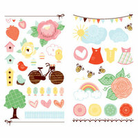 American Crafts - Dear Lizzy Spring Collection - MiniMarks - Rub On Transfers - Perch Accents, CLEARANCE