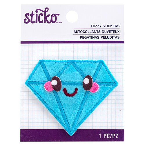 EK Success - Sticko - Fuzzy Stickers - Kawaii Diamond