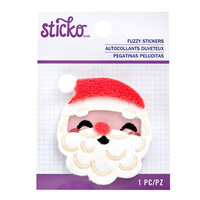 EK Success - Sticko - Christmas - Fuzzy Stickers - Embroidered - Santa Face