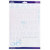 EK Success - Sticko - Stickers - Iridescent Alpha - Futura - Large - Silver