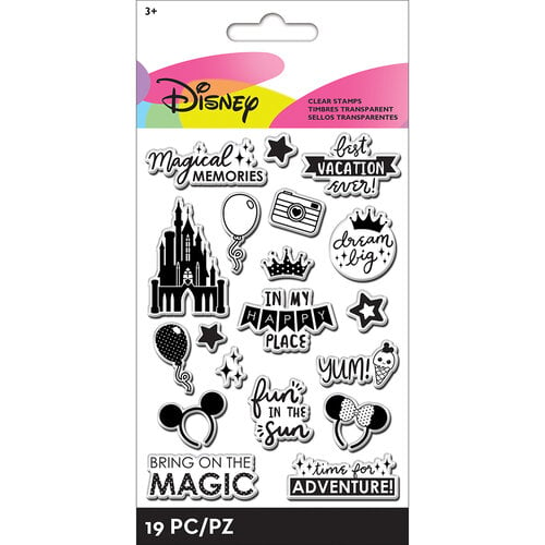 EK Success - Disney Collection - Clear Silicone Stamps - Words