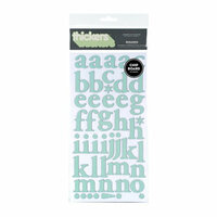 American Crafts - Letterbox Collection - Thickers - Patterned Chipboard Alphabet Stickers - Regards - Geyser, CLEARANCE