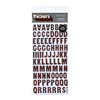 American Crafts - Abode Collection - Thickers - Glossy Chipboard Alphabet Stickers - Apartment - Coffee, CLEARANCE