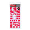 American Crafts - Abode Collection - Thickers - Glossy Chipboard Alphabet Stickers - Apartment - Cherry, CLEARANCE