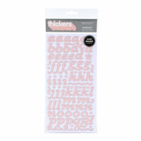 American Crafts - I Do Collection - Thickers - Pearl Chipboard Alphabet Stickers - Marquise - Rose, CLEARANCE