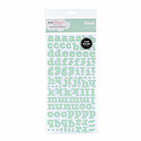 American Crafts - Dear Lizzy Spring Collection - Thickers - Glitter Chipboard Alphabet Stickers - Bliss - Clover, CLEARANCE