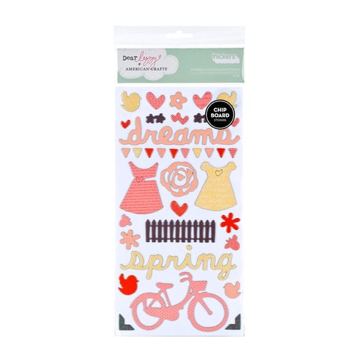 American Crafts - Dear Lizzy Spring Collection - Thickers - Chipboard Shape Stickers - Bliss Accents - Multi, CLEARANCE