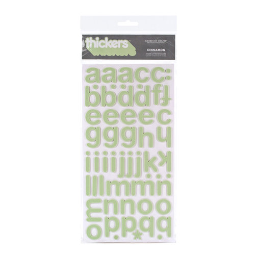 American Crafts - Thickers - Foam Alphabet Stickers - Cinnamon - Mint, CLEARANCE
