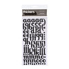 American Crafts - Thickers - Glitter Foam Alphabet Stickers - Poolside - Black, CLEARANCE