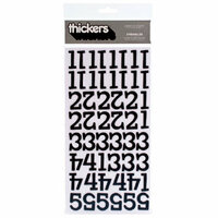 American Crafts - Thickers - Glitter Chipboard Number Stickers - Sprinkles - Black, CLEARANCE