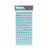 American Crafts - Love Collection - Thickers - Chipboard Alphabet Stickers - Sweet - Bermuda