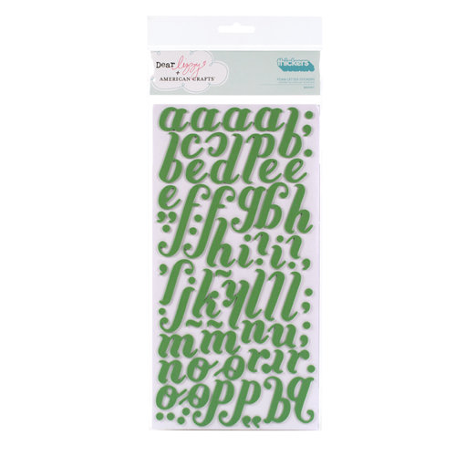 American Crafts - Dear Lizzy Christmas Collection - Thickers - Foam Alphabet Stickers - Merry - Spinach, CLEARANCE