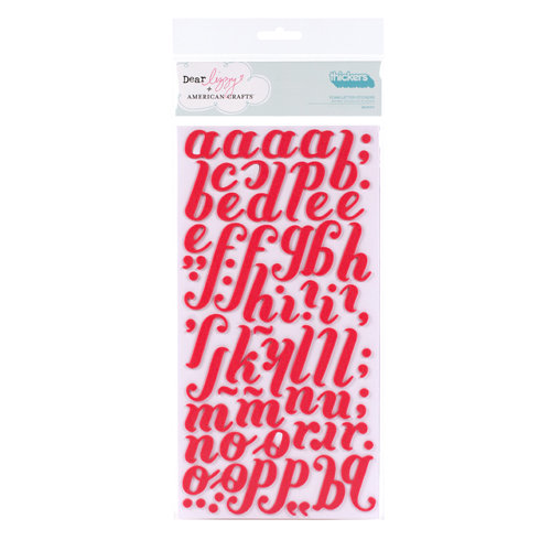 American Crafts - Dear Lizzy Christmas Collection - Thickers - Foam Alphabet Stickers - Merry - Cherry, CLEARANCE