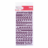 American Crafts - Dear Lizzy Enchanted Collection - Thickers - Foam Alphabet Stickers - Fantastic - Wine, CLEARANCE