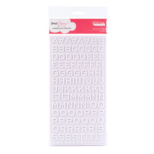 American Crafts - Dear Lizzy Enchanted Collection - Thickers - Foam Alphabet Stickers - Fantastic - White, CLEARANCE