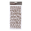 American Crafts - Campy Trails Collection - Thickers - Wood Alphabet Stickers - Forest - Chestnut