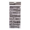 American Crafts - Peachy Keen Collection - Thickers - Chipboard Alphabet Stickers - Fabric - Doll - Black
