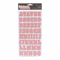 American Crafts - Hello Sunshine Collection - Thickers - Chipboard Alphabet Stickers - Sunset - Blush
