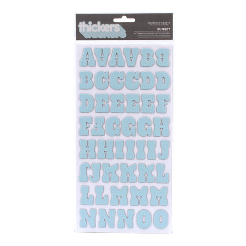 American Crafts - Hello Sunshine Collection - Thickers - Chipboard Alphabet Stickers - Sunset - Fountain