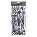 American Crafts - Margarita Collection - Thickers - Glossy Printed Chipboard Alphabet Stickers - Iguana - Black, CLEARANCE