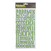 American Crafts - Margarita Collection - Thickers - Glossy Printed Chipboard Alphabet Stickers - Iguana - Grass
