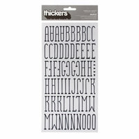 American Crafts - Nightfall Collection - Halloween - Thickers - Puffy Alphabet Stickers - Maple - Black