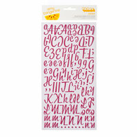 American Crafts - Amy Tangerine Collection - Thickers - Molded Foam Rubber Alphabet Stickers - Lovely - Mulberry