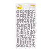 American Crafts - Amy Tangerine Collection - Thickers - Printed Fabric Alphabet Stickers - Hello - Ash