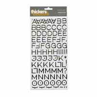 American Crafts - Thickers - Foil Chipboard Alphabet Stickers - Hardcover - Gold