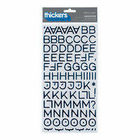 American Crafts - Thickers - Foil Chipboard Alphabet Stickers - Hardcover - Peacock