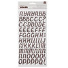 American Crafts - Fresh Squeezed Collection - Thickers - Glitter Foam Alphabet Stickers - Cupboard - Coffee