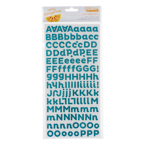 American Crafts - Amy Tangerine Collection - Sketchbook - Thickers - Glitter Foam Alphabet Stickers - Scene - Cascade
