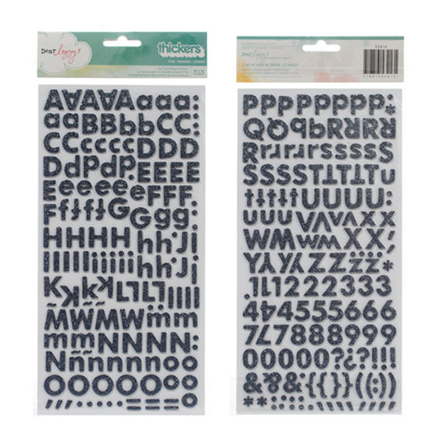 American Crafts - Dear Lizzy 5th and Frolic Collection - Thickers - Glitter Foam Alphabet Stickers - Fox - River Rock